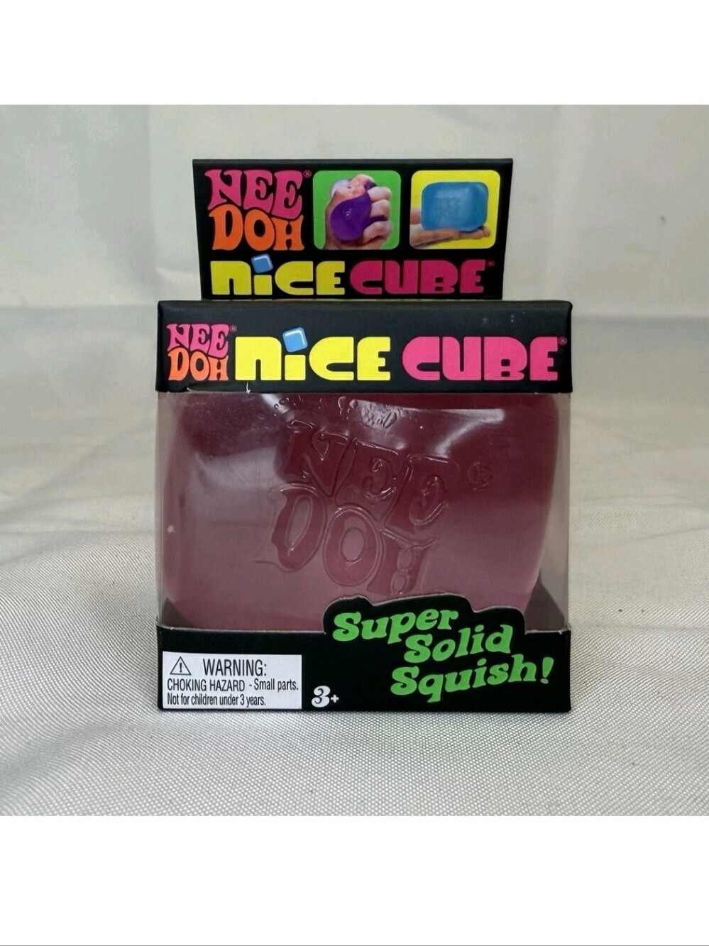 NeeDoh Nice Cube Super Solid Squish Pink Stress Toy New in Box